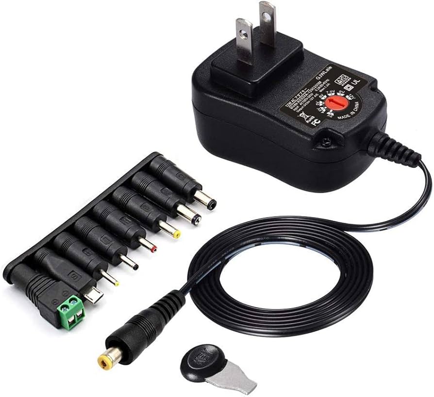 Amazon.co.jp: GJWLaie 12W AC DC 電源アダプター 3V 4.5V 5V 6V 7.5V